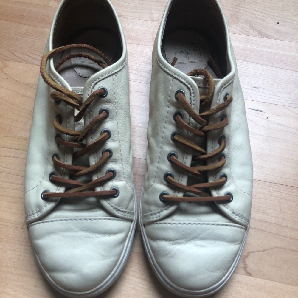 Frye real leather lace up low profile sneaker